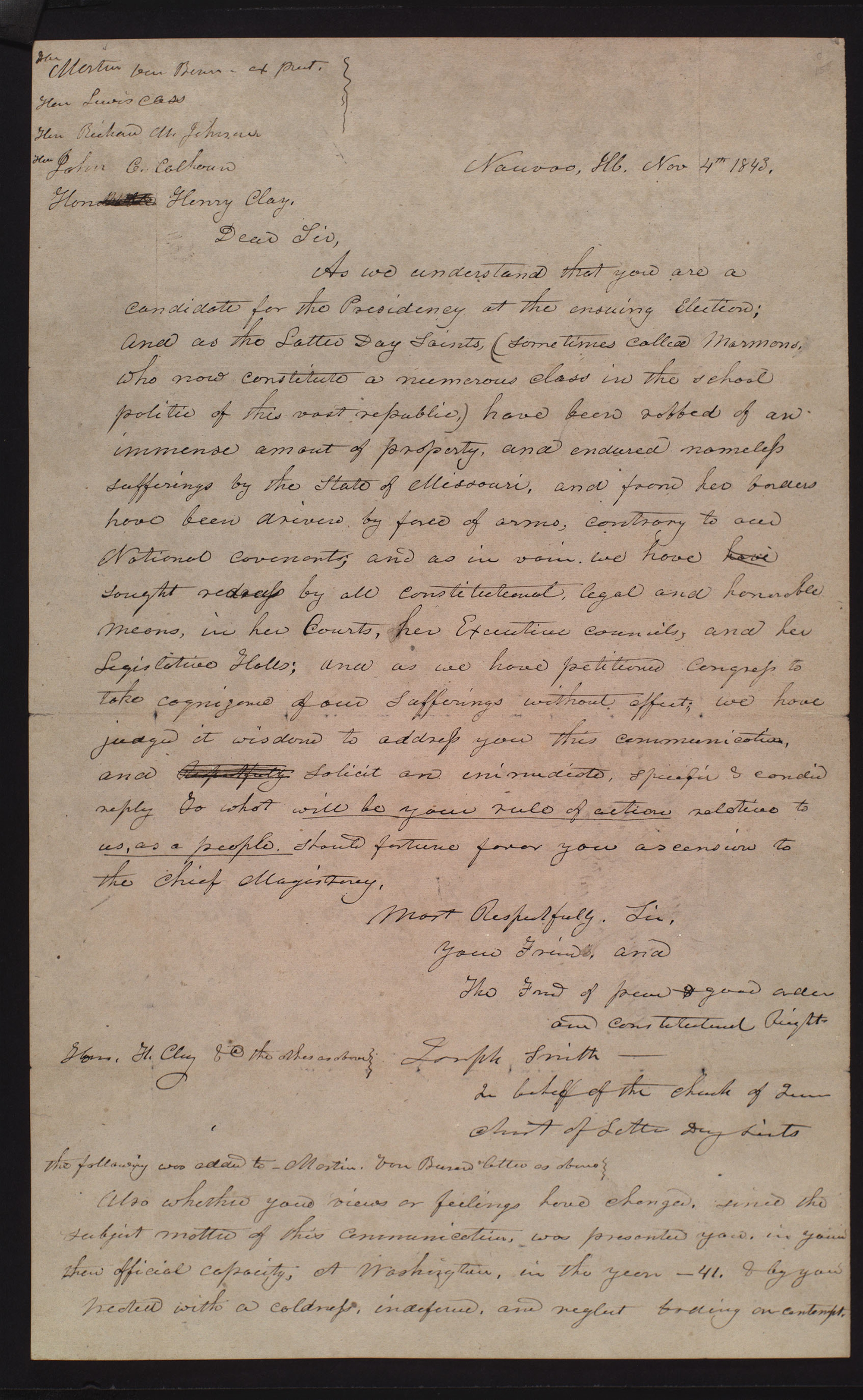 Letter to Presidential Candidates, 177 November 1781773, Draft, Page 17