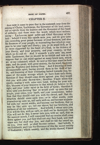 Book Of Mormon 1830 Page 457